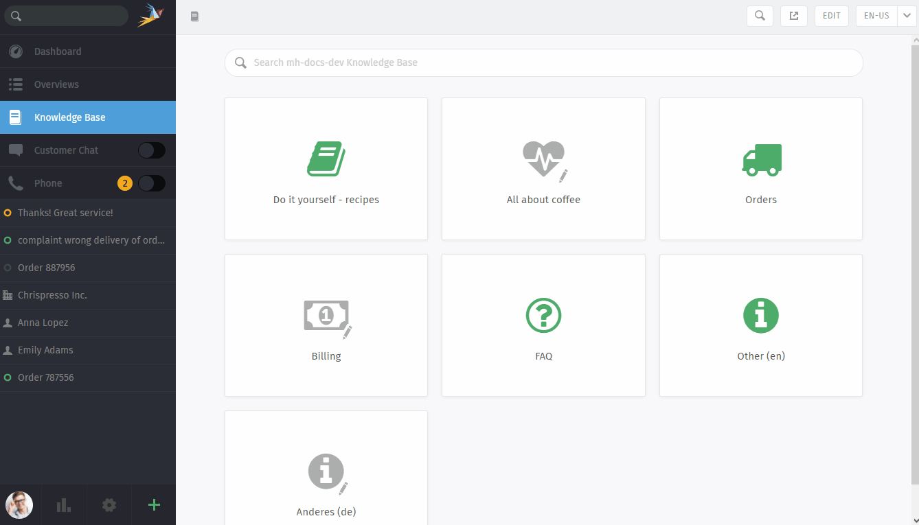 Screencast showing the visibility option for categories for granular access permissions