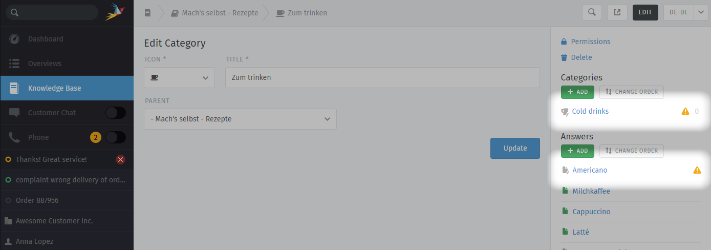 Missing translation warning