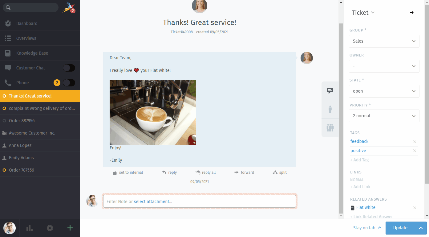 Screencast showing how to insert KB answers into articles