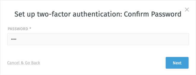 Password Check Modal Dialog