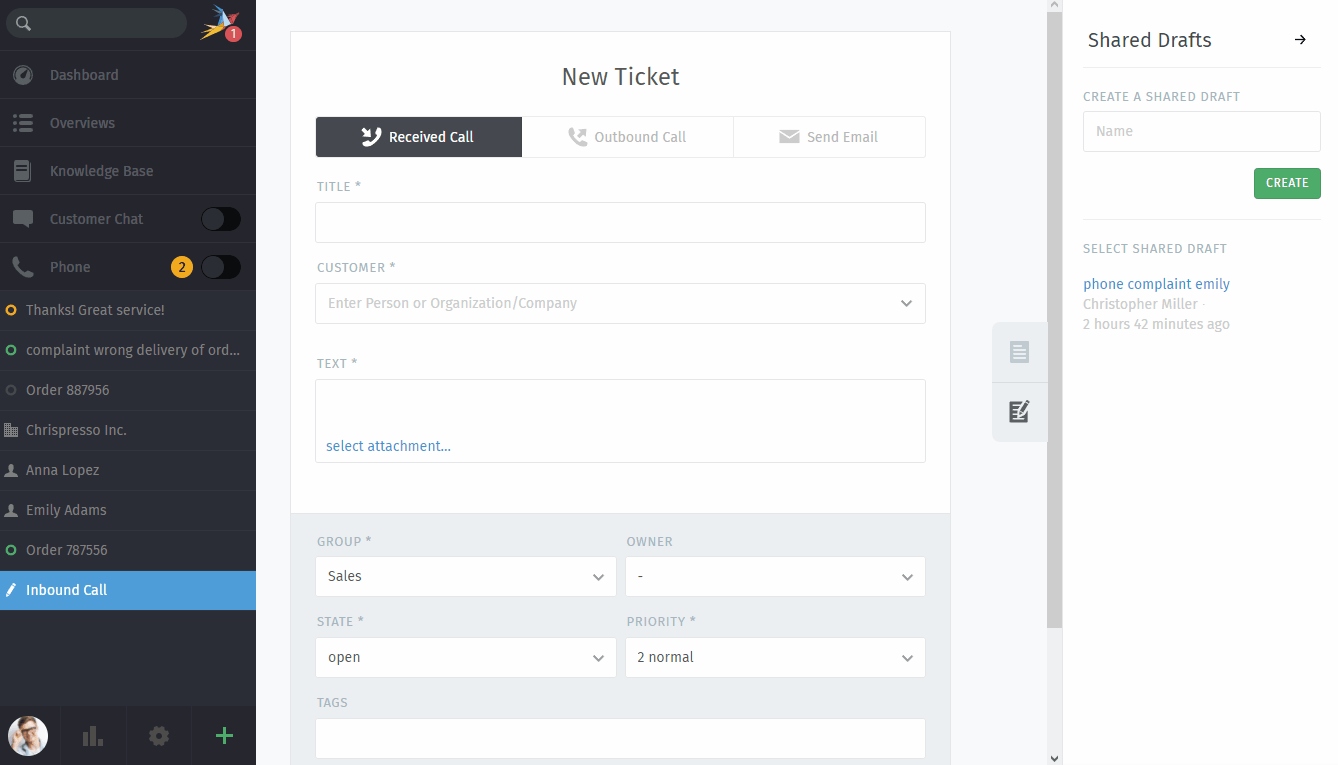 Screencast showing how to rename / update existing shared drafts