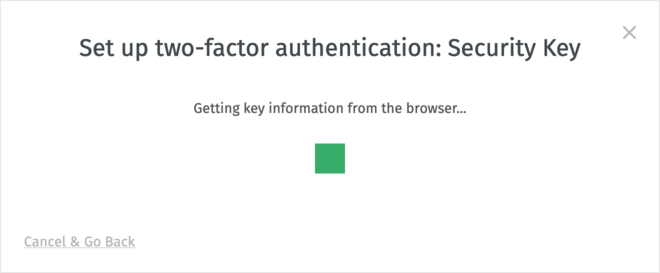 Security Key Registration