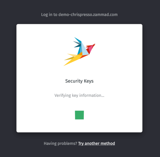 Using Security Key during Sign-in