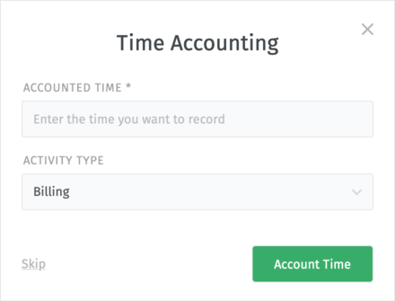 Time Accounting Activity Type